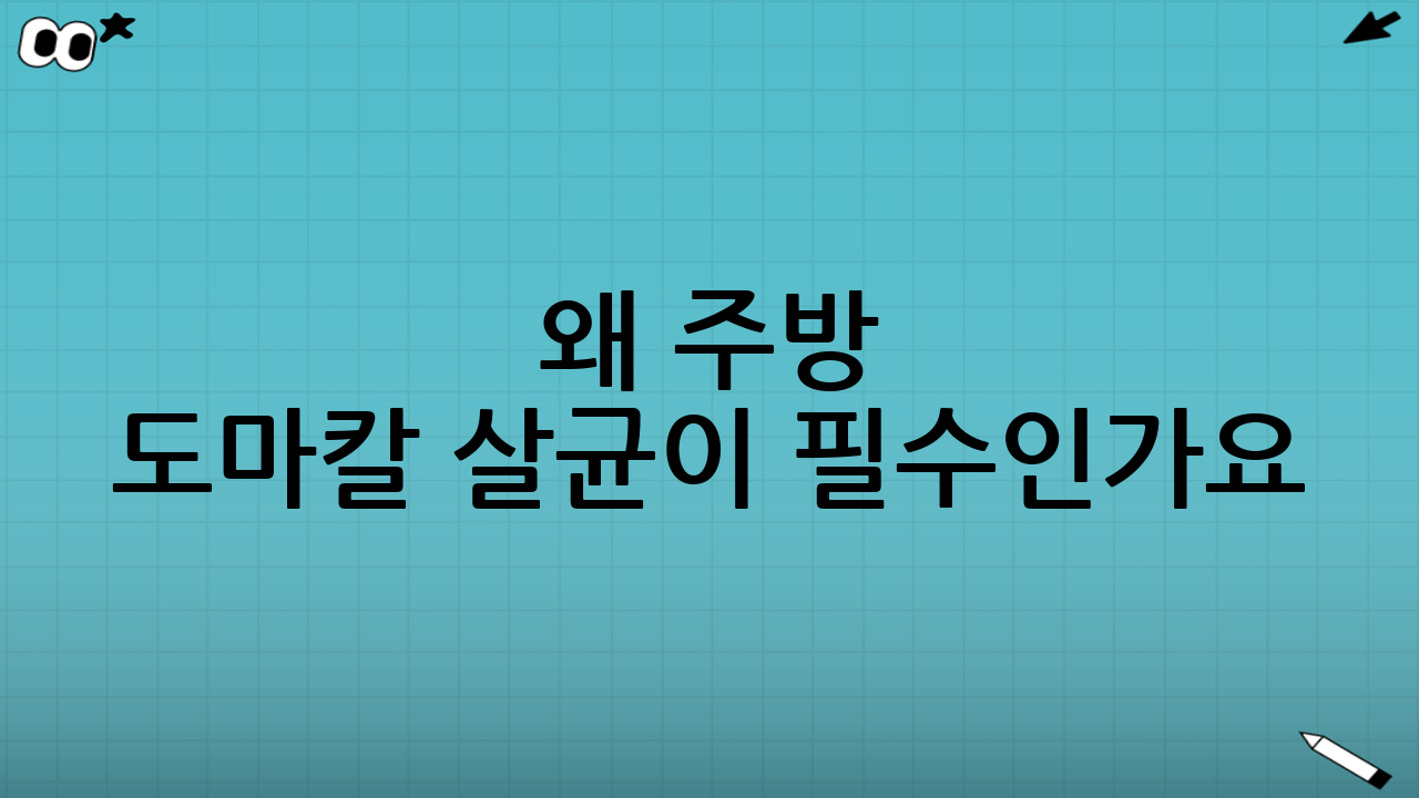 왜 주방 도마·칼 살균이 필수인가요?