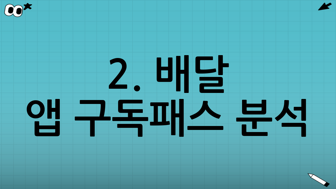 2. 배달 앱 구독패스 분석: 손익분기점 계산으로 합리적인 선택