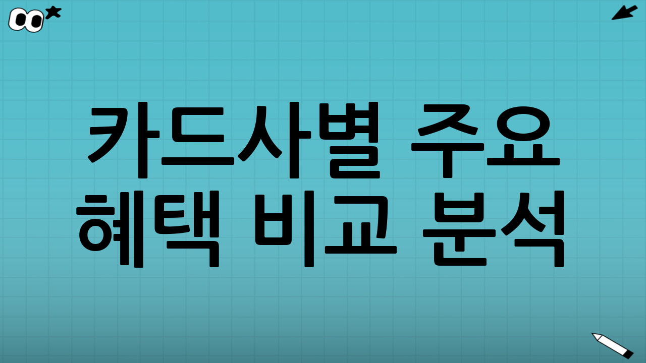 카드사별 주요 혜택 비교 분석
