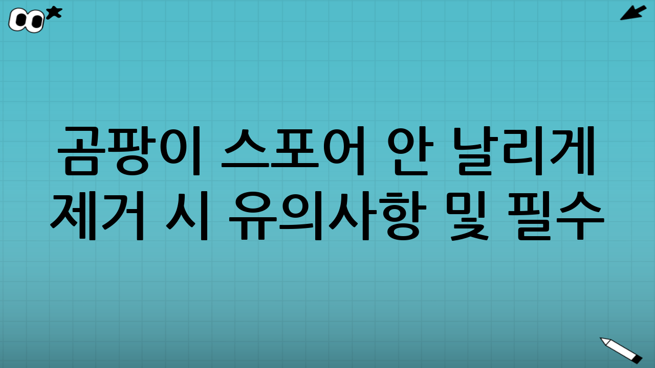 곰팡이 스포어 안 날리게 제거 시 유의사항 및 필수 팁