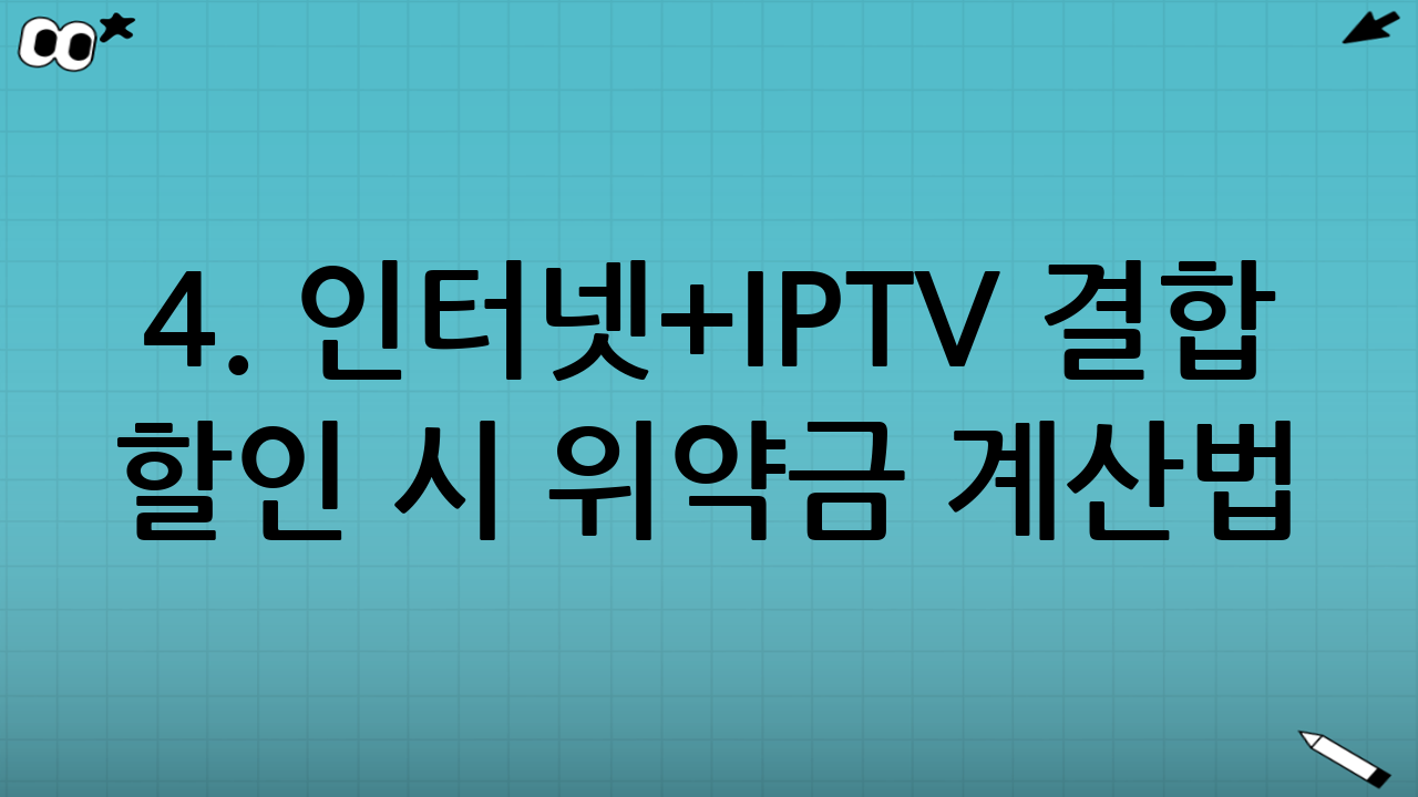 4. 인터넷+IPTV 결합 할인 시 위약금 계산법