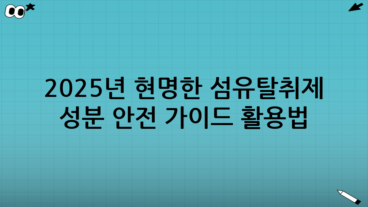 2025년 현명한 섬유탈취제 성분 안전 가이드 활용법