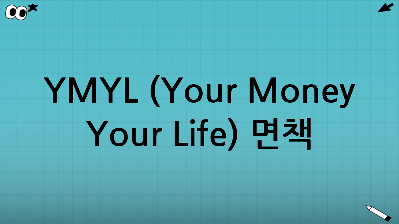 YMYL (Your Money Your Life) 면책 조항 및 중요 고지