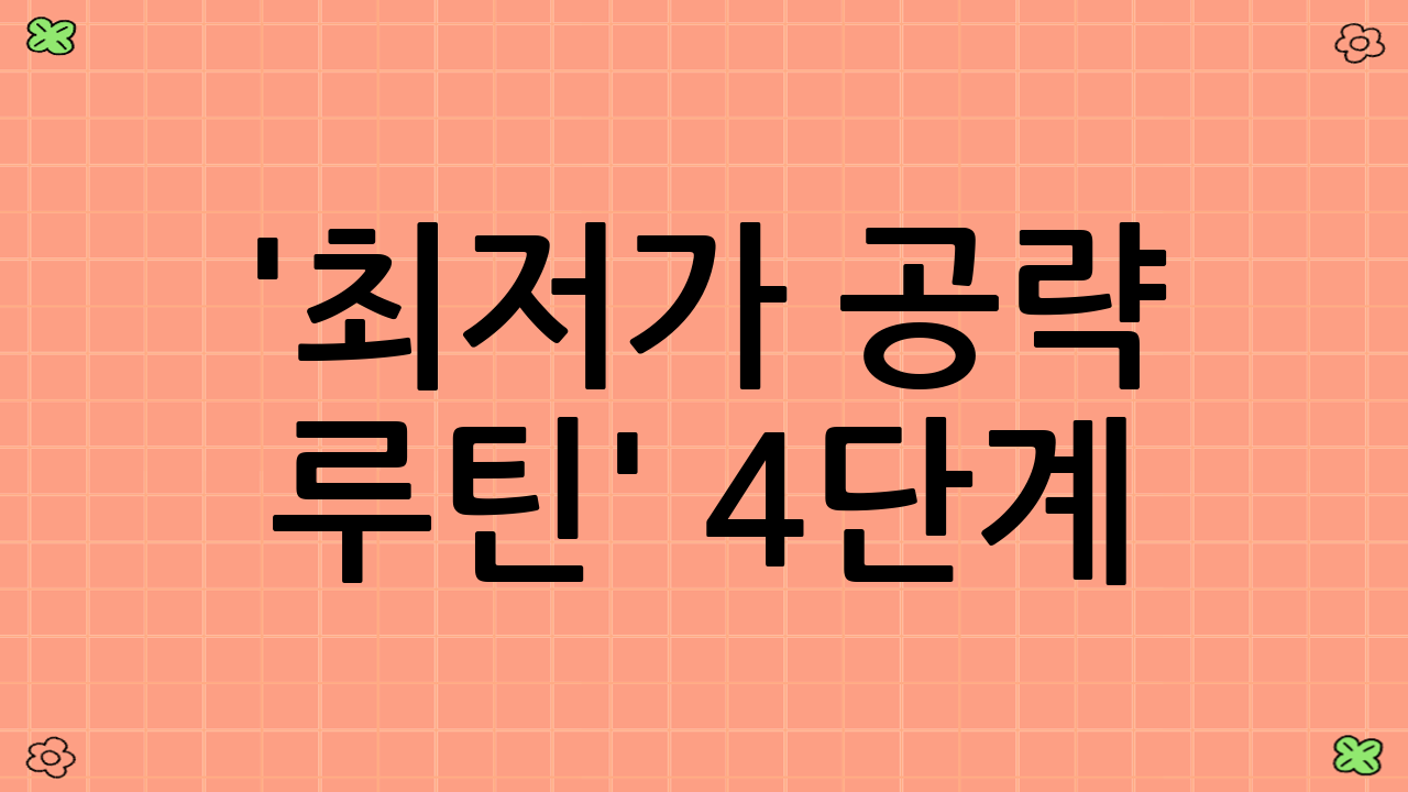 '최저가 공략 루틴' 4단계: 구매 후 관리 및 현명한 소비
